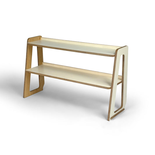 Cream Brickle Shelves for displaying LEGO creations