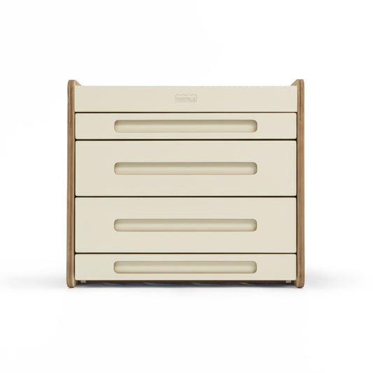 Cream Brickle Bach — compact LEGO storage furniture