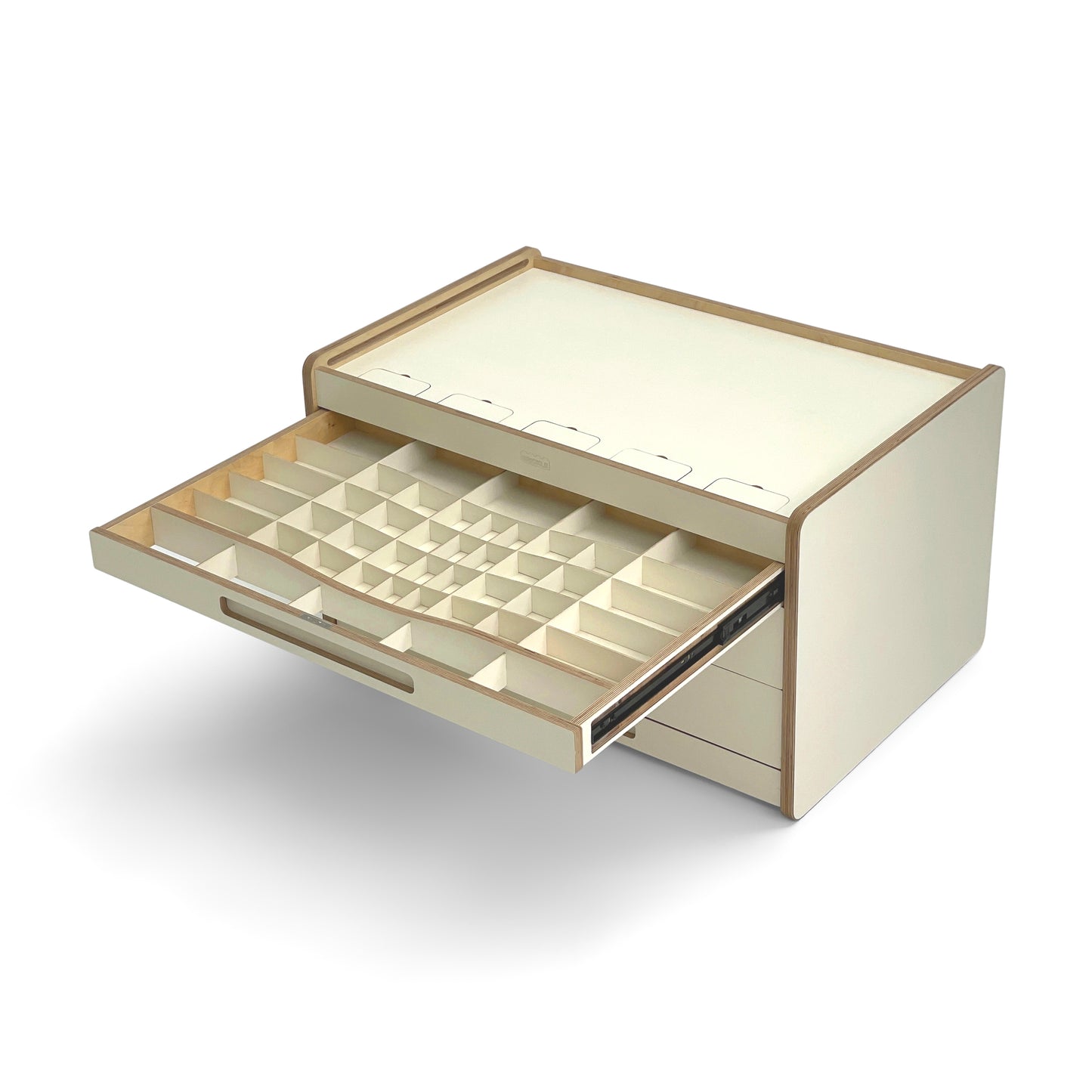 Cream Brickle LEGO storage unit — special pieces drawer