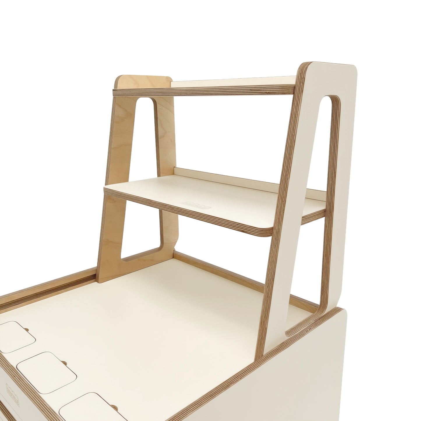 Cream Brickle Bach Shelves - mounted on Brickle Bach