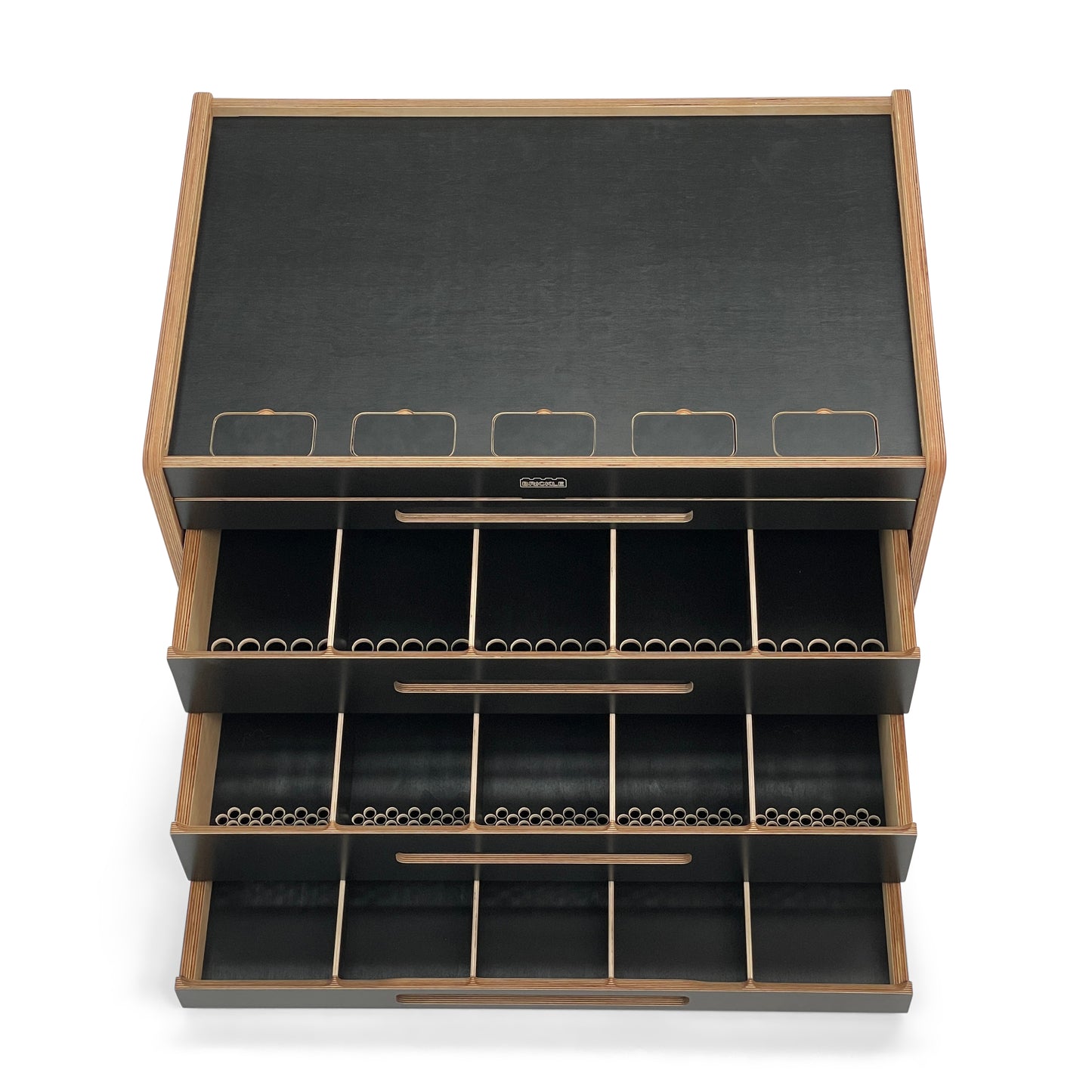 Black Brickle LEGO storage unit — Filter system