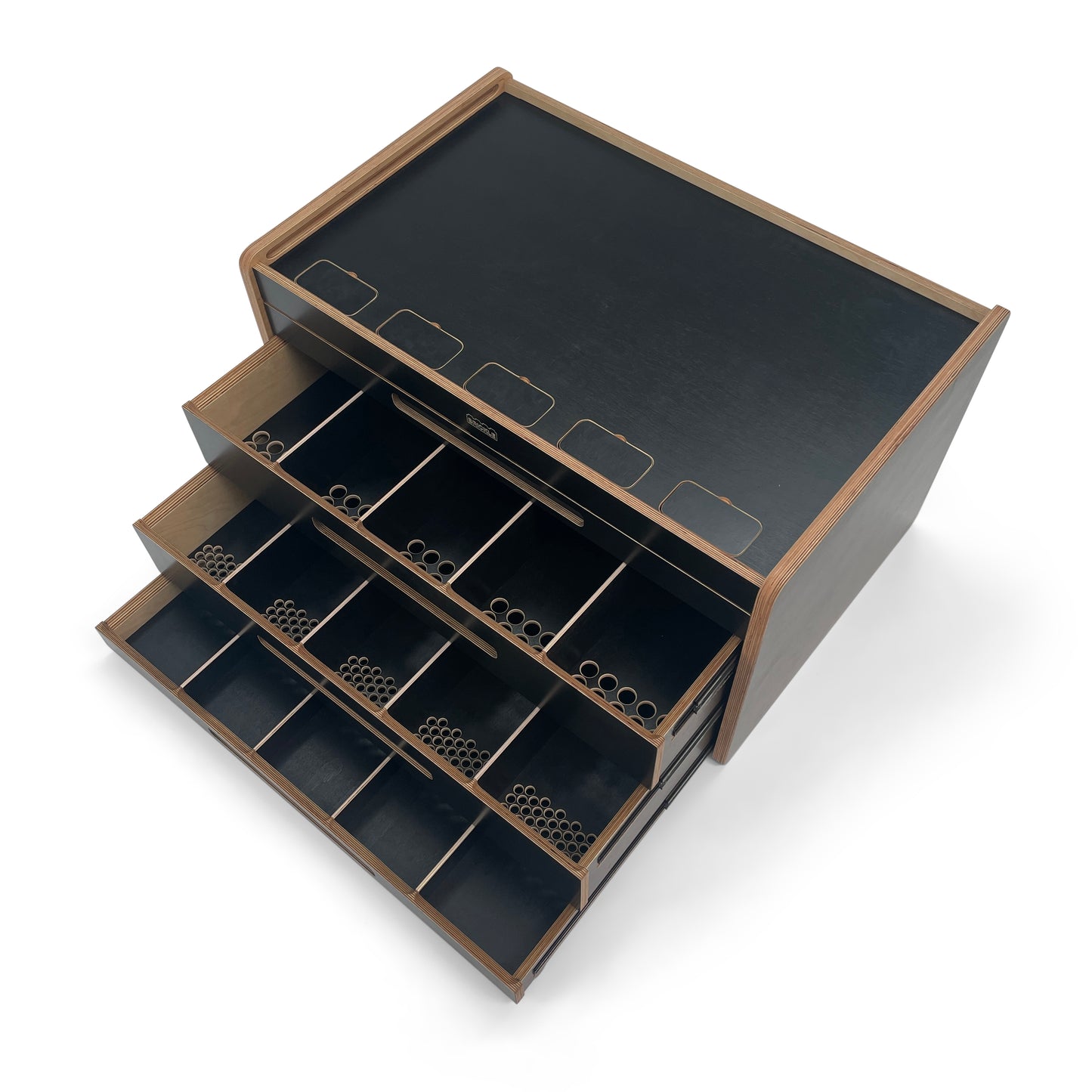 Black Brickle LEGO storage unit — Filter system