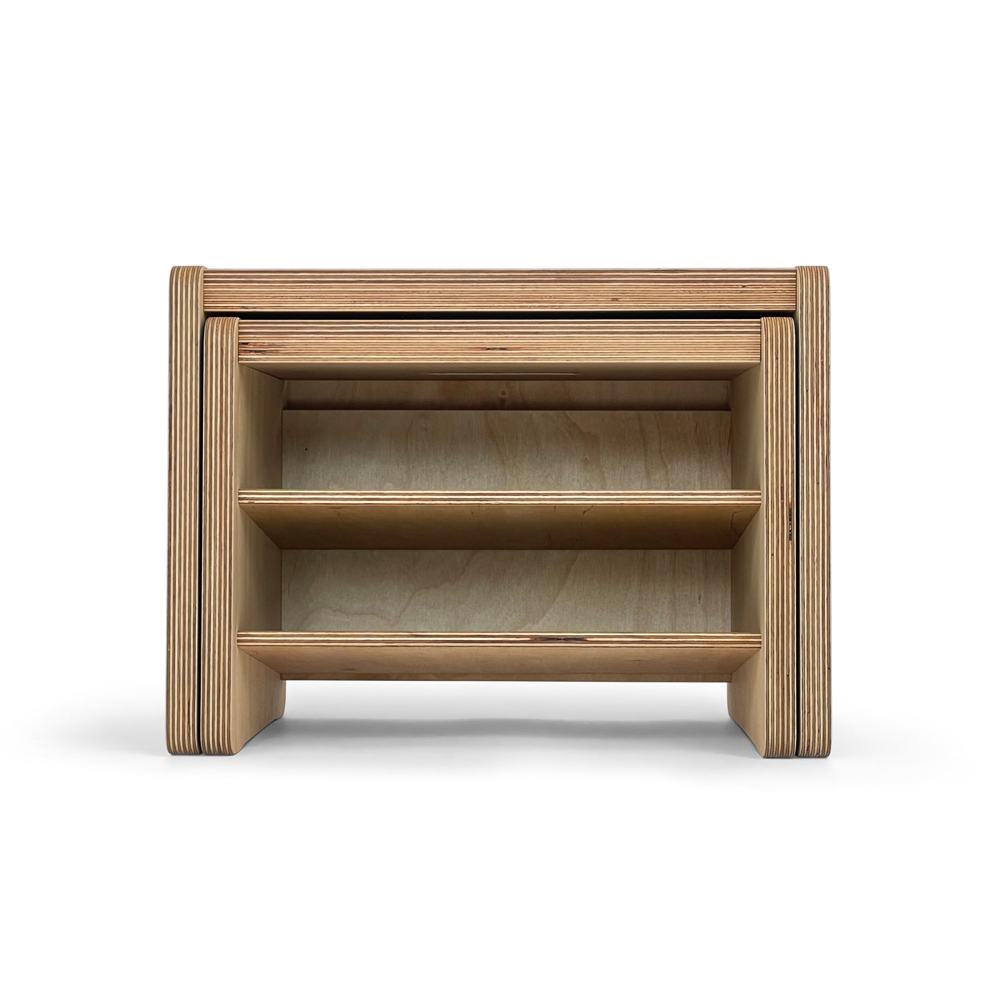 Children’s wooden nesting stools - with shelves