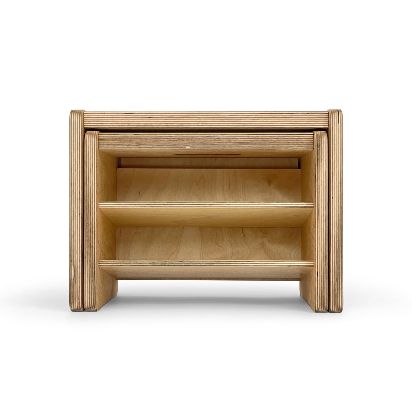 Children's nesting stools - with shelves