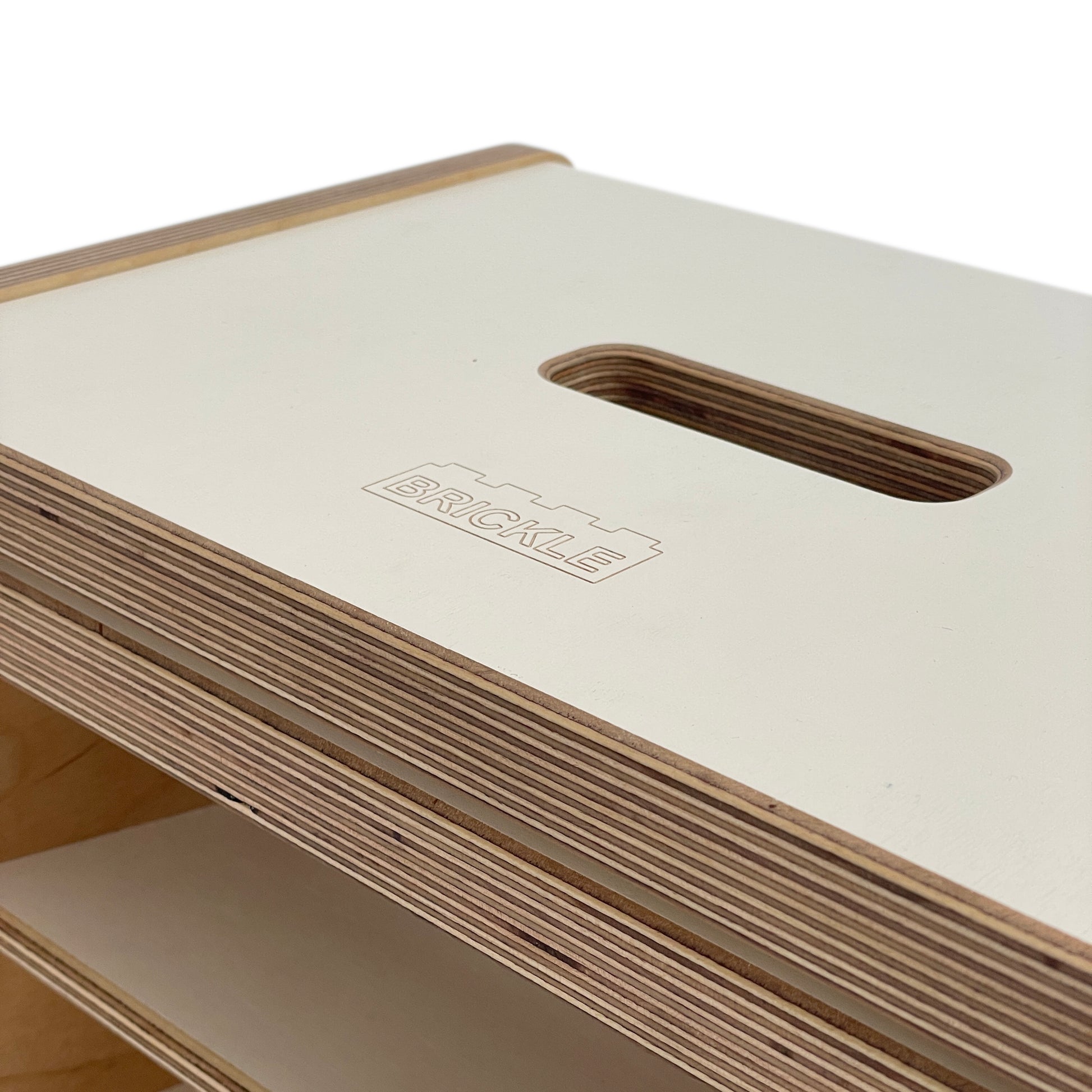 Cream Brickle Children's nesting stools - detail